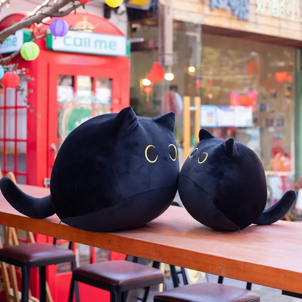 Peluche chat noir Meow